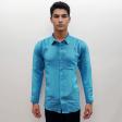 Checks Aqua Blue Shirt : Business