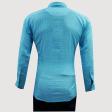Checks Aqua Blue Shirt : Business