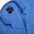 Checks Dark Blue Shirt : Business