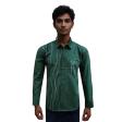 Handpainted Dark Green Shirt : Ditto