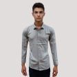 Stripes Light Gray Shirt : Business