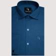 Self Design Blue Shirt : Business