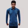 Self Design Blue Shirt : Business