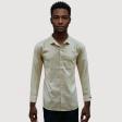 Self Design Fawn Shirt : Business
