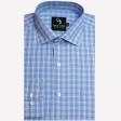 Checks Dark Blue Shirt : Business