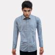 Checks Dark Blue Shirt : Business