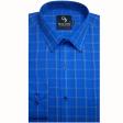 Checks Dark Blue Shirt : Business