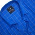 Checks Dark Blue Shirt : Business