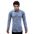 Checks Blue Shirt : Slim