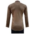 Self Design Brown Shirt : Slim