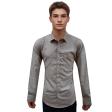 Self Design Brown Shirt : Slim