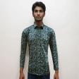 Print Green Shirt : Party