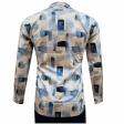 Print Blue Shirt : Party