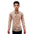 Print Orange Shirt : Party