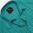 Checks Dark Green Shirt : Business