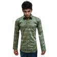 Print Green Shirt : Slim