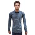 Print Blue Shirt : Slim