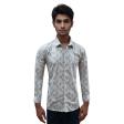 Print Blue Shirt : Party
