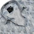 Print Blue Shirt : Party