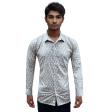 Print Blue Shirt : Party