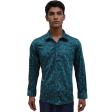 Print Blue Shirt : Party