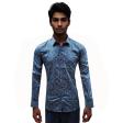 Print Blue Shirt : Slim