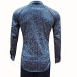 Print Blue Shirt : Slim