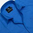 Plain Aqua Blue Shirt : Business