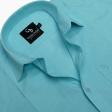 Plain Aqua Blue Shirt : Business
