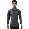 Checks Dark Gray Shirt : Business