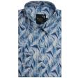 Print Blue Shirt : Party