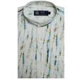 Print Blue Shirt : Party