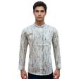 Print Blue Shirt : Party