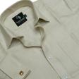 Self Design Fawn Shirt : Business