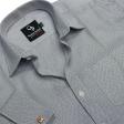 Self Design Gray Shirt : Business