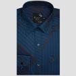 Print Dark Blue Shirt : Party