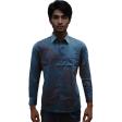 Print Dark Blue Shirt : Party