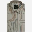Print Brown Shirt : Party