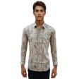 Print Brown Shirt : Party