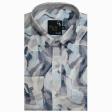 Print Blue Shirt : Party