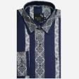 Print Navy Blue Shirt : Party