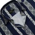 Print Navy Blue Shirt : Party