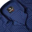 Checks Dark Blue Shirt : Business