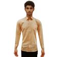 Self Design Peach Shirt : Business