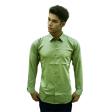 Self Design Light Green Shirt : Business