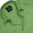 Self Design Light Green Shirt : Business