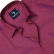 Self Design Maroon Shirt : Business