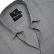 Self Design Light Gray Shirt : Business