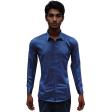 Self Design Dark Blue Shirt : Business