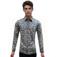 Print Gray Shirt : Party